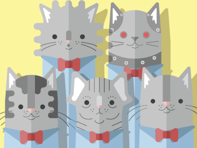 Cat Exploration (Business Edition) animal blue collar cat character cute illustration pet robot