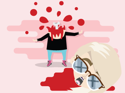 #murderme blood cartoon character design death illustration self