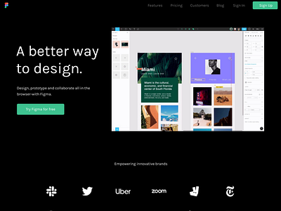 Figma landing page