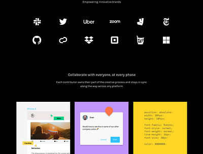 Figma landing page brands alignment design flat grid minimal typography ui ux web website