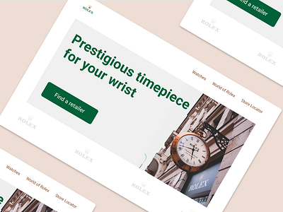 Rolex site UI