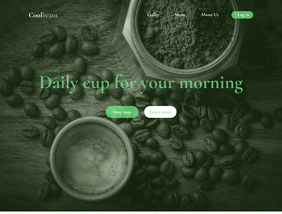 Coffee site alignment design flat grid minimal typography ui ux web website