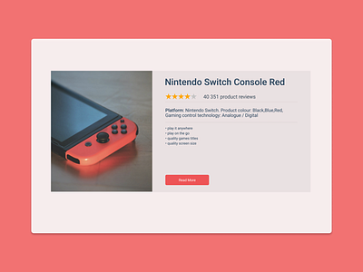 Nintendo Switch Card UI