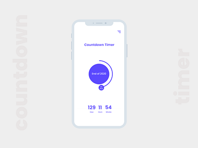 Daily UI :: 014 - Countdown Timer app app design application application ui countdown countdowntimer design mobile app mobile app design