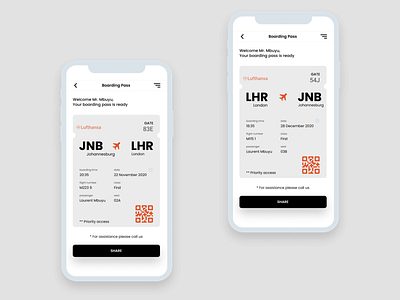 Daily UI :: 024 - Boarding Pass alignment app app design boarding boarding pass design minimal mobile app mobile app design mobile ui ui ux