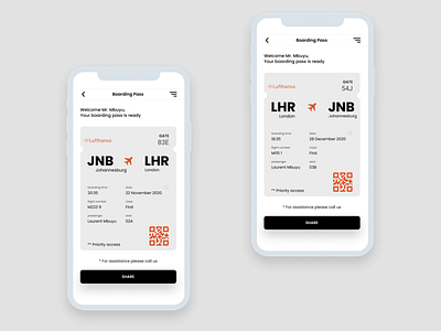 Daily UI :: 024 - Boarding Pass