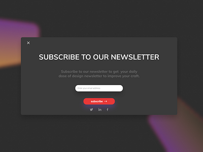 Daily UI :: 026 - Subscribe