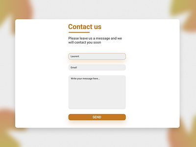 Daily UI :: 028 - Contact Us