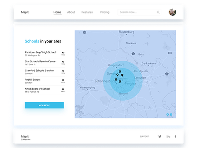 Daily UI :: 029 - Map alignment design direction flat grid map minimal typography ui ux