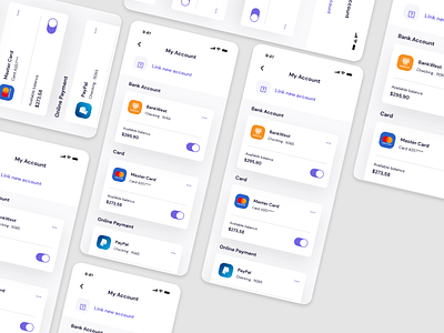 My Account Screen – Bank App UI KIT – Android Studio