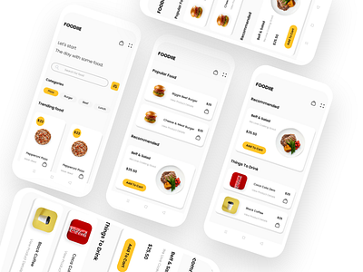 Home Screen Layout for food ecommerce app