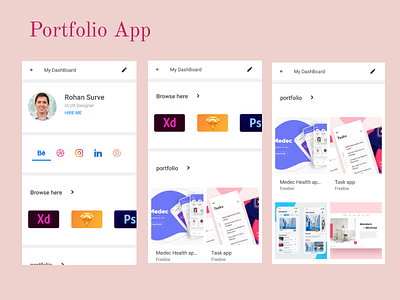 Portfolioapp app design ux