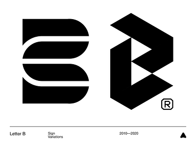 Letter B b letter logo mark minimal symbol typography