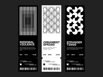 Dope Sound event tickets branding design minimal tickets