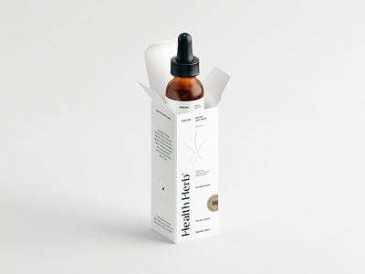 Health Herb ® CBD oil 3d blender branding cbd graphic design logo minimal modelling oil package product