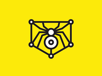 Spider Logo branding camera clean electric circuit logo minimal shield spider symbol