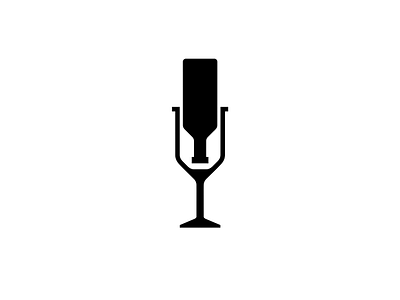 Portwein Records bottle branding clean logo microphone minimal portwein records symbol