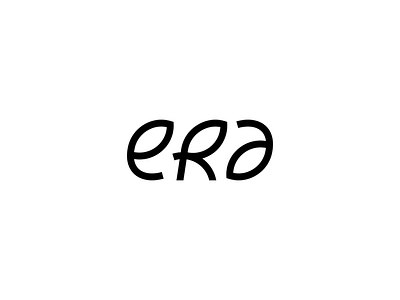 Era black branding clean era logo minimal skincare symbol typography