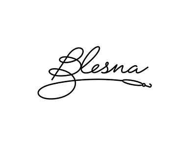 Blesna black blesna branding clean fishing logo minimal spoon symbol typography