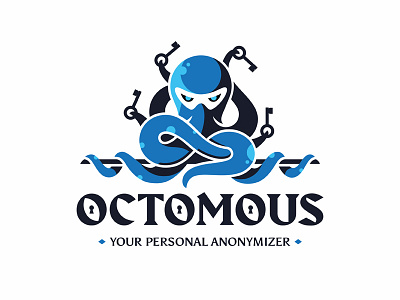 Octomous anonymizer branding illustration logo octomous octopus proxy symbol