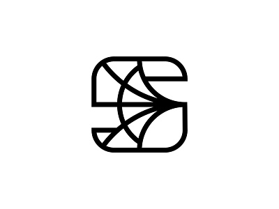 S letter black branding clean letter logo minimal s spiderweb symbol typography