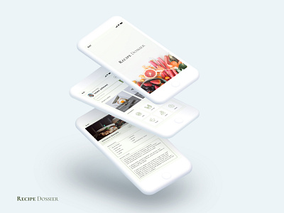 Recipe Dossier | E-Recipe Book concept cook book dossier e book mobile app recipe app