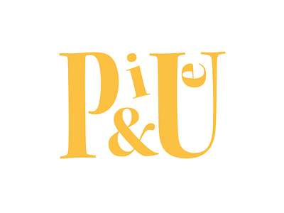 Pie&U brand identity branding logo typography vector