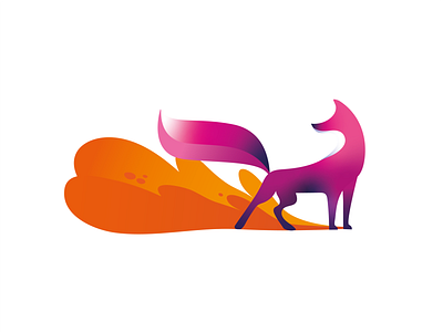 Purple Fox character design design fox illustration vector