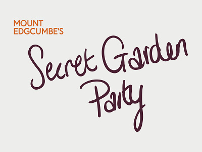 Secret Garden Party Branding branding design hand written icon illustration lettering logo typography vector