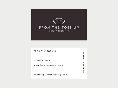 From The Toes Up Branding beauty beauty therapist branding design icon illustration lips logo simple typography