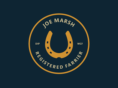 Joe Marsh farrier logo design