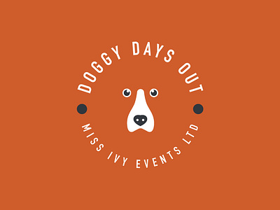 Doggy Day Out logo design adobe branding design doggy icon illustartor illustration lettering logo orange typography