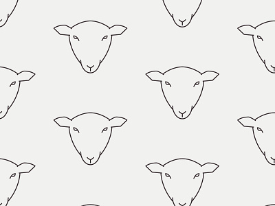 sheep pattern design branding icon illustration knitting sheep simple wallpaper wool