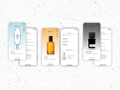 perfume app app design flat perfume shop typography ui ux