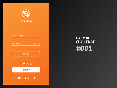 Dailyui 001 - Login Form