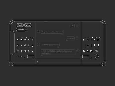 On-screen Keyboard - Concept concept mobile ui ux