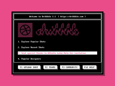 Dribbble Welcome