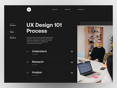 UX Design Course - Concept course course website design learning platform ui website workshop