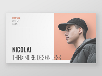 Portfolio Mockup adobe xd design landing page personal brand portfolio portrait ui website website concept