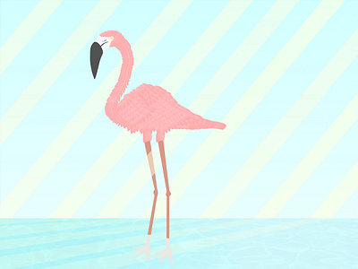 Flamingo Illustration animal art design flamingo gradient design illustration pink flamingo sketch summer vector