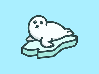 sadness pups baby baby seals cartoon character cute cute animal design global warming iceberg illustration illustrator logo mascots playful pups seals youthful