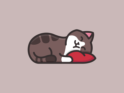 Stay Safe and Sleep animal cartoon cat character colorful cute design feminine illustration logo playful sleep stayhome youthful