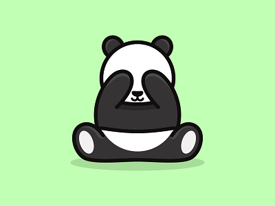 peekaboo animal cartoon character cute design feminine illustration inspiration logo mascots panda playful youthful