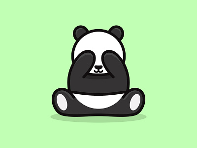 peekaboo animal cartoon character cute design feminine illustration inspiration logo mascots panda playful youthful