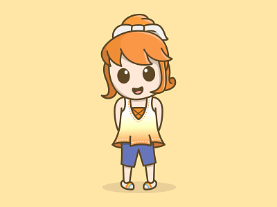 Ran From Story of seasons Friend of Mineral Town cartoon character chibi colorful cute design girl girl illustration illustration logo mascots playful story of seasons youthful