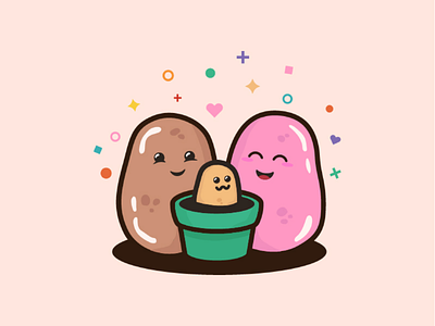 Happy Potato Family
