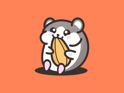 Baby Hamster character colorful cute feminine illustration inspiration logo mascots playful youthful