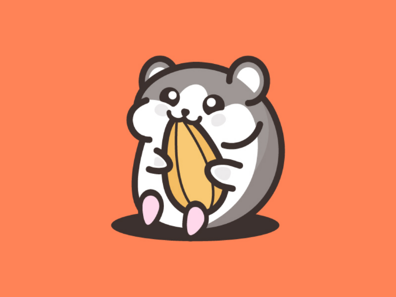 Baby Hamster colorful inspiration mascots youthful playful feminine cute illustration logo character