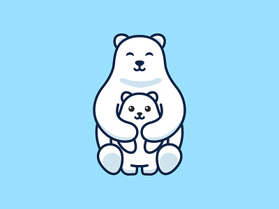 Mom and Me bear cartoon character colorful cute design family feminine illustration logo mascots playful youthful