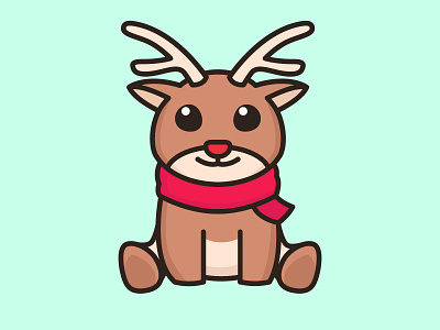 Little Deer animal cartoon character colorful deer deer illustration design illustration logo mascots playful youthful